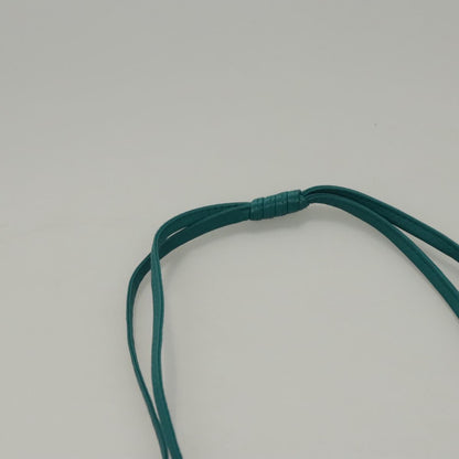 Chanel Vintage Resin Bucket Bag Woven Leather, TURQUOISE, LEATHER, Shoulder bag