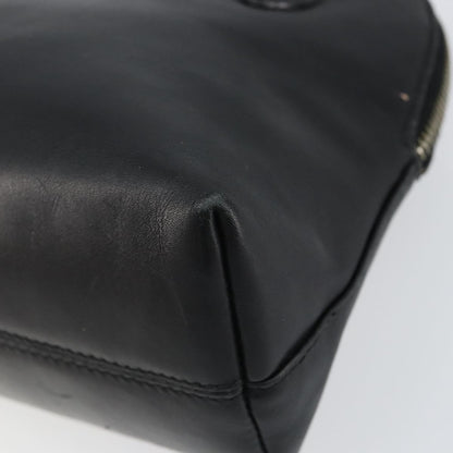 Salvatore Ferragamo Gancini handbag Leather, BLACK, LEATHER, Handbag