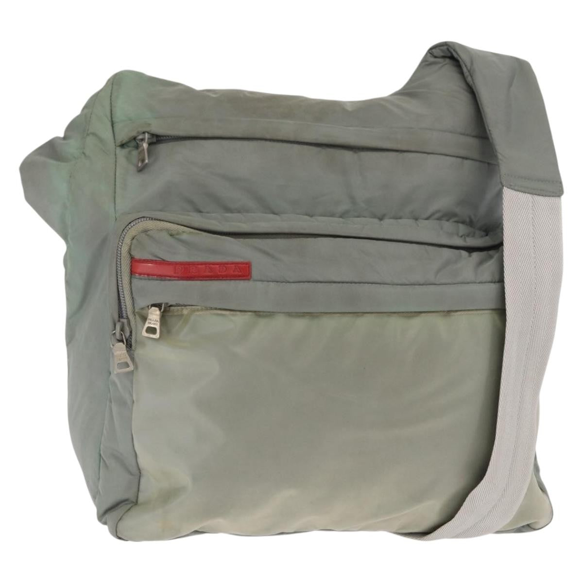 Prada Vintage Shoulder Bag Tessuto, GREEN, NYLON, Shoulder bag