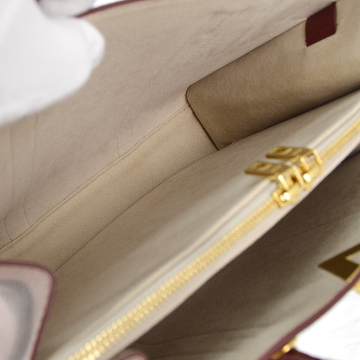 Louis Vuitton Very Tote Monogram Leather, BURGUNDY, LEATHER, Tote bag