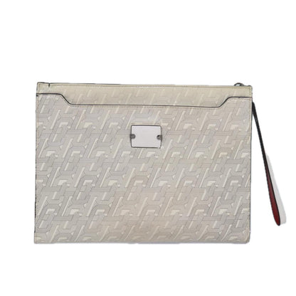 Christian Louboutin Loubiclutch Printed Patent, WHITE, PATENT_LEATHER, Clutche & pouche