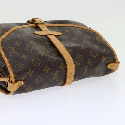 Louis Vuitton Saumur Handbag Monogram Canvas, BROWN, CANVAS, Shoulder bag