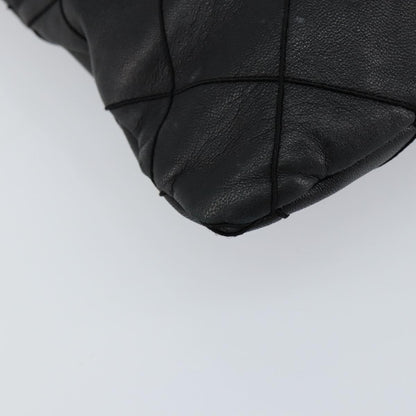 Chanel Vintage Shoulder Bag Leather, BLACK, LEATHER, Shoulder bag