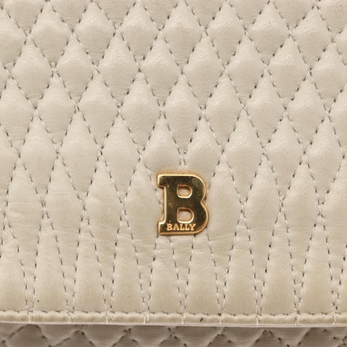 Bally Vintage Shoulder Bag Quilted leather, WHITE, LEATHER, Shoulder bag