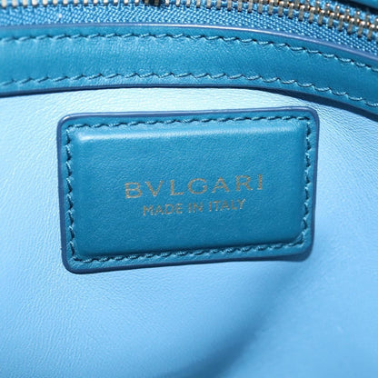 Bvlgari Handbag Leather, TURQUOISE, LEATHER, Handbag
