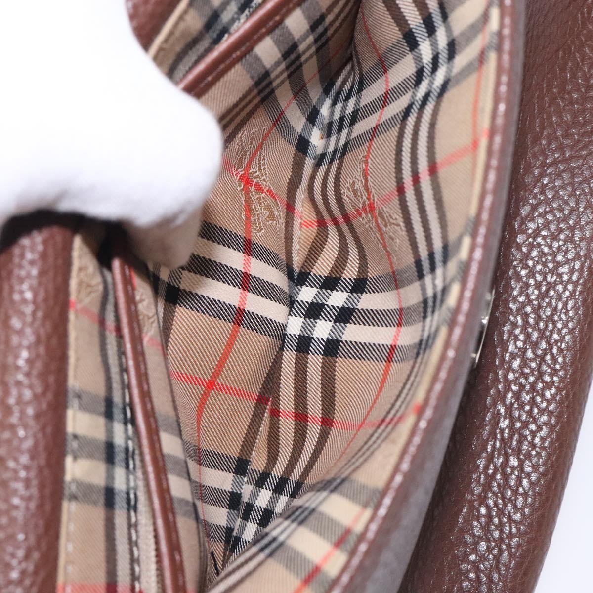 Burberry Flap Shoulder Bag Leather, BROWN, LEATHER, Shoulder bag