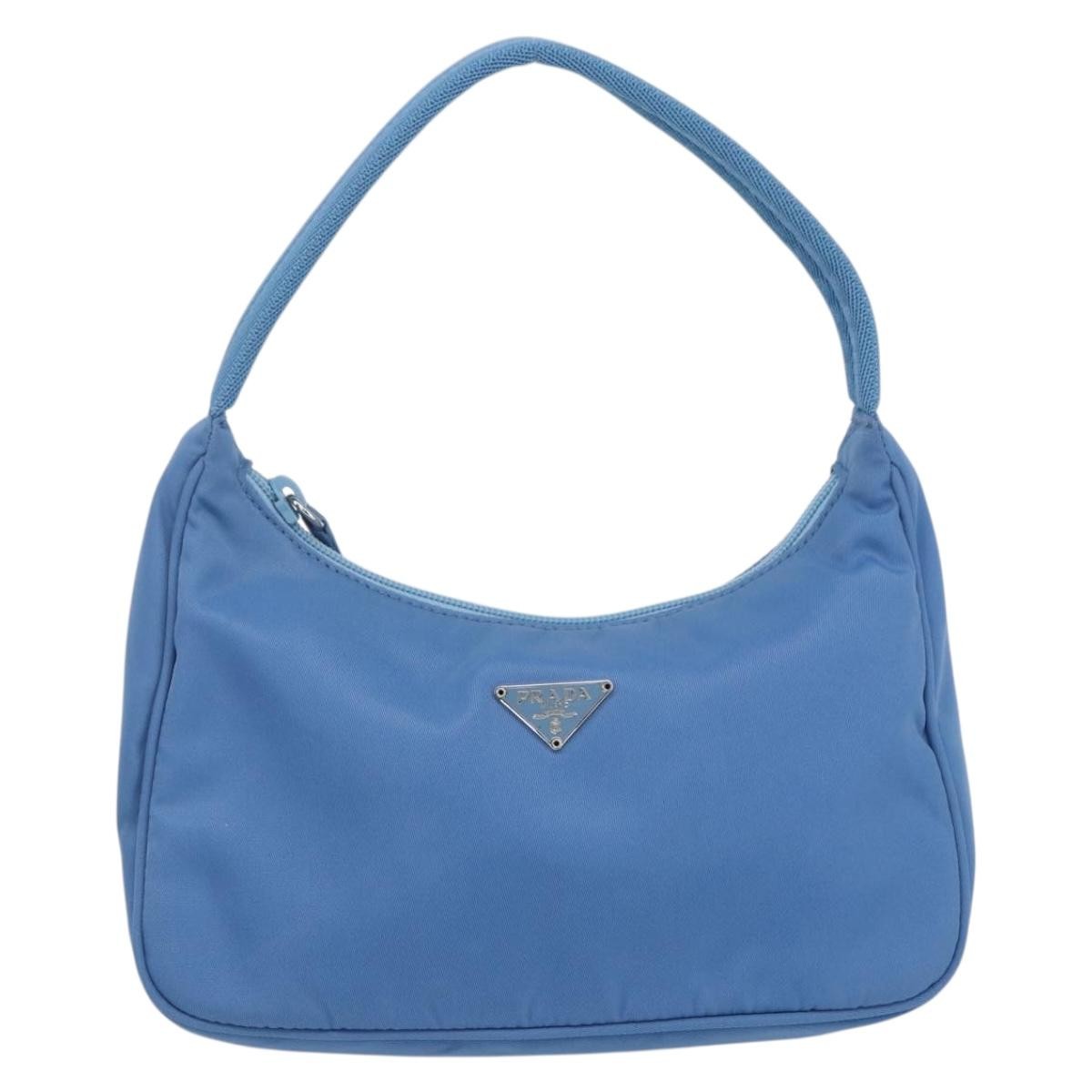 Prada Hobo Tessuto, BLUE, NYLON, Handbag