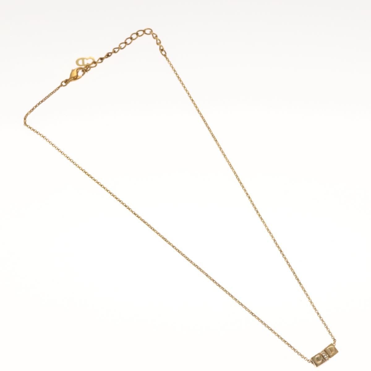 Christian Dior CD Pendant Necklace Gold-plated, GOLD, METAL, Necklace