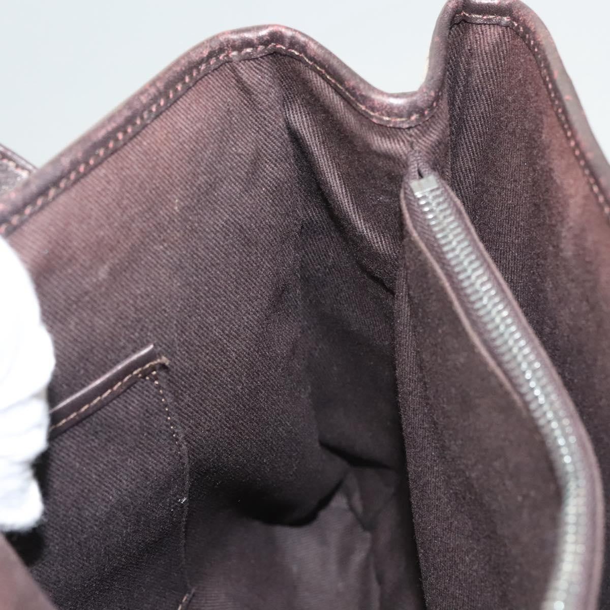 Celine Vintage Macadam Handbag Canvas, BEIGE, CANVAS, Handbag