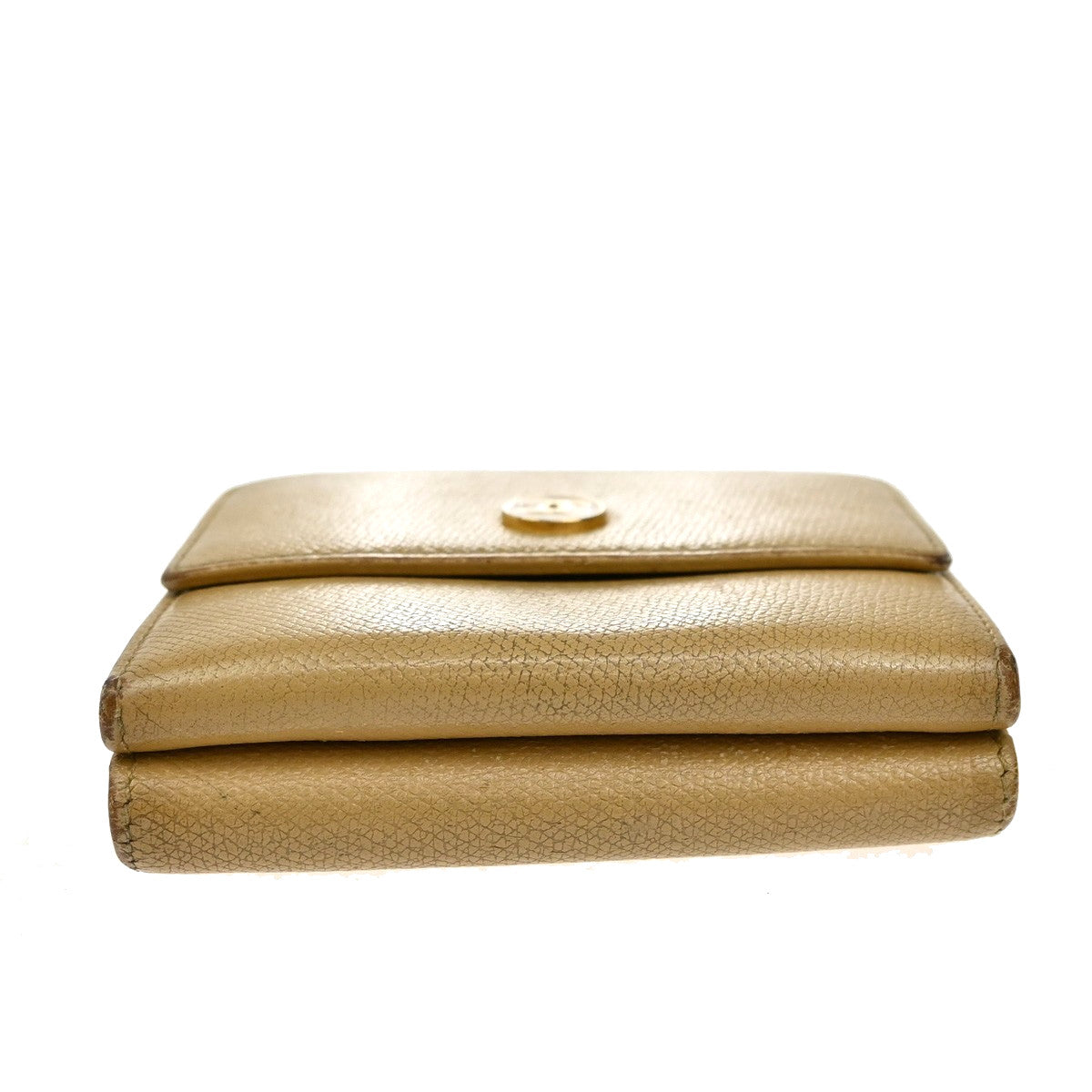 Chanel CC Trifold Flap Wallet Leather, BEIGE, LEATHER, Wallets