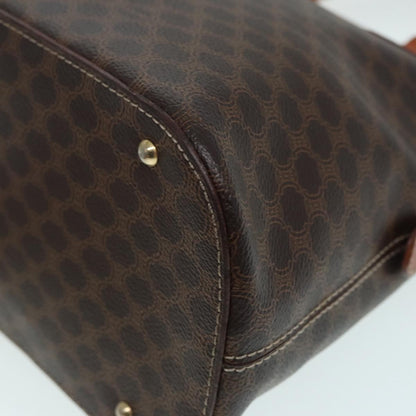 Celine Vintage Macadam Handbag Canvas, BROWN, CANVAS, Handbag