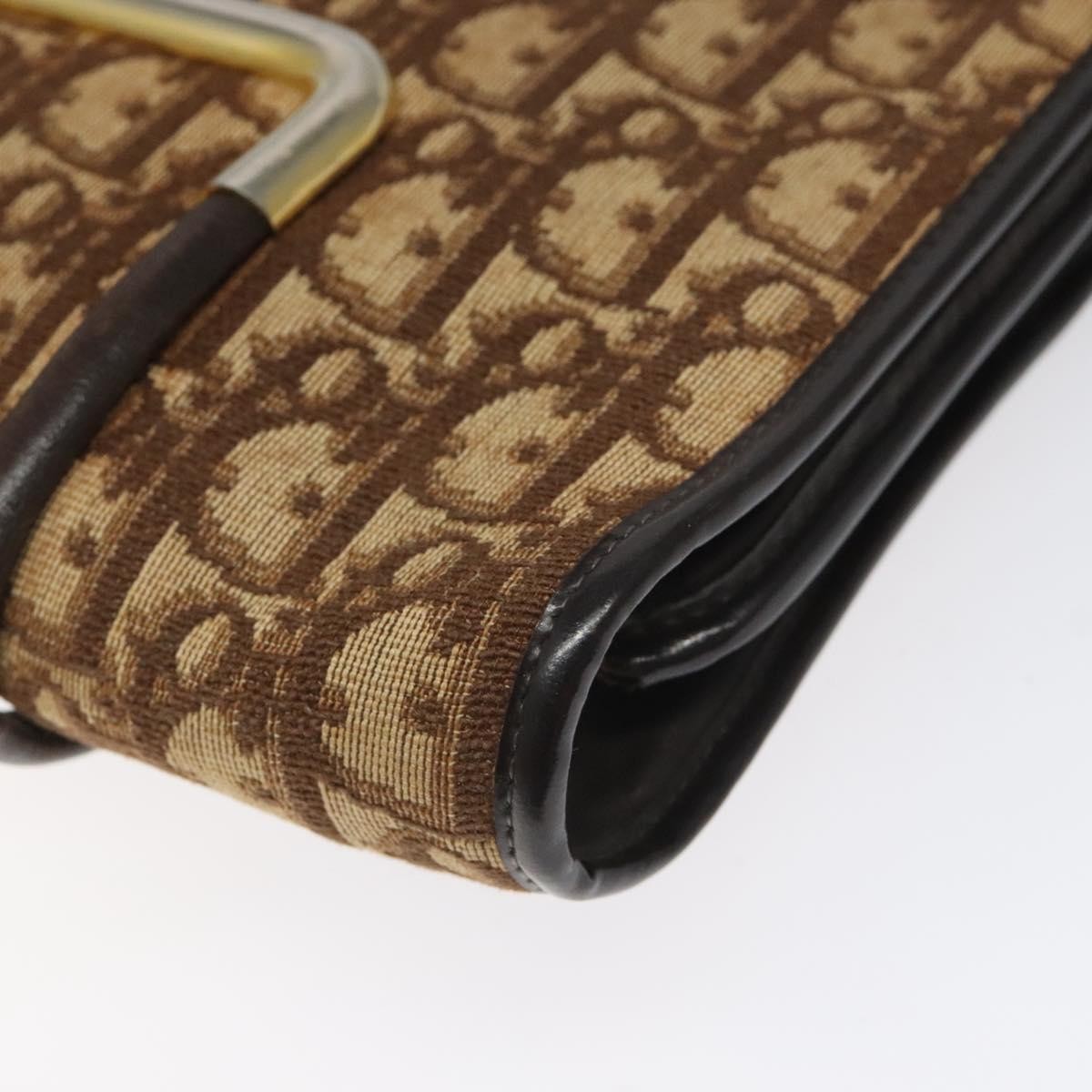 Christian Dior Vintage Trotter Shoulder Bag Canvas, BROWN, CANVAS, Shoulder bag