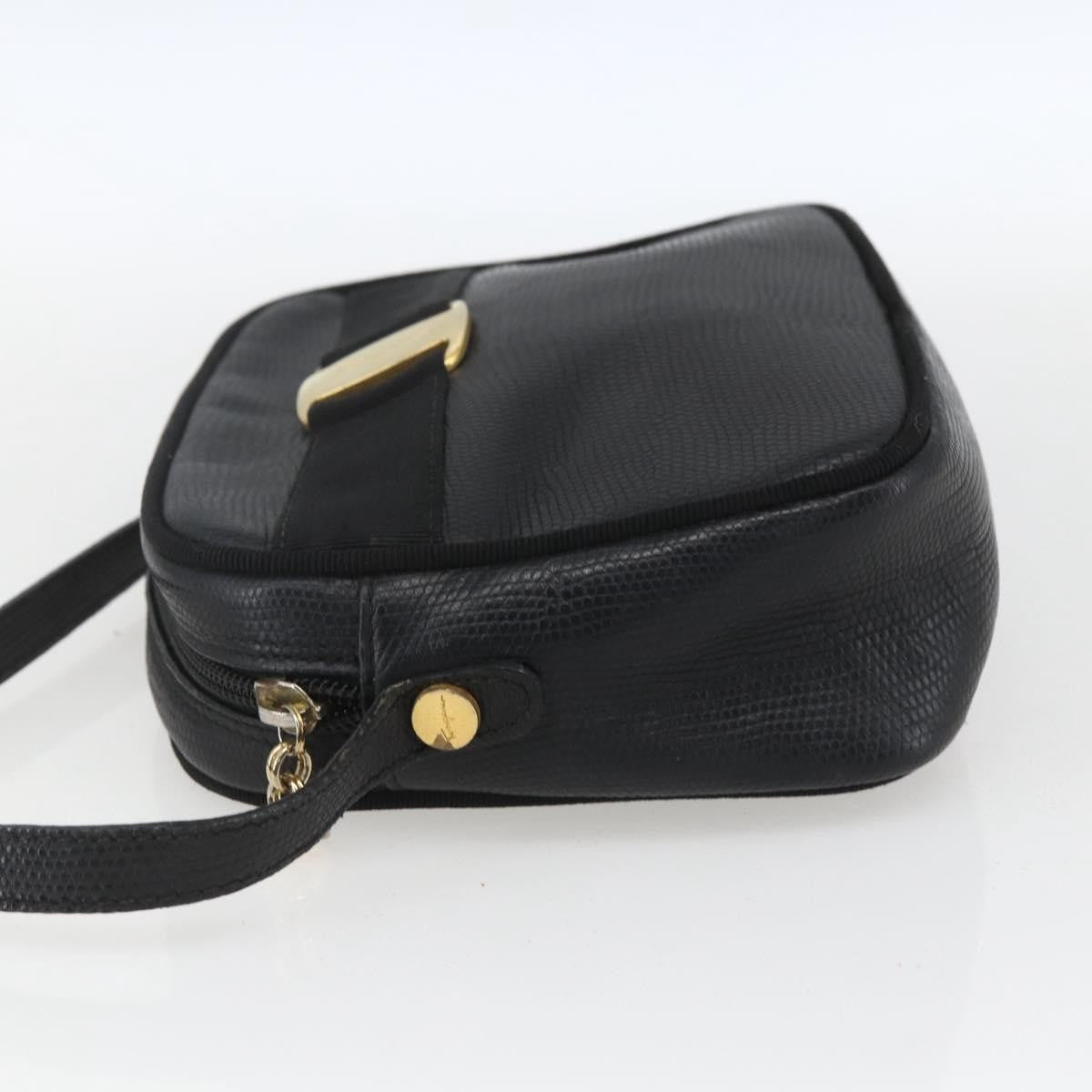 Salvatore Ferragamo Vala Shoulder Bag Leather, BLACK, LEATHER, Shoulder bag