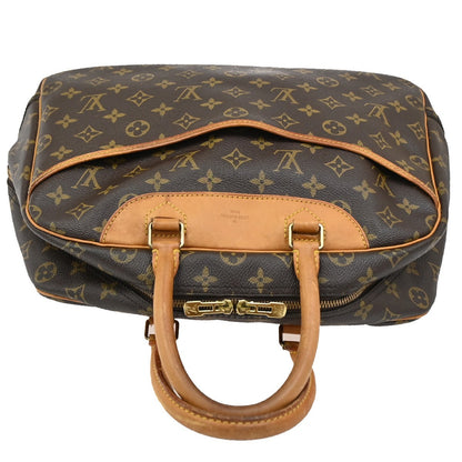Louis Vuitton Deauville Handbag Monogram Canvas, BROWN, CANVAS, Handbag