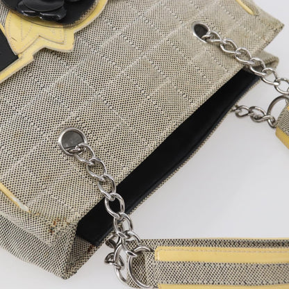 Chanel Camellia No.5 Tote Canvas, GRAY, CANVAS, Tote bag