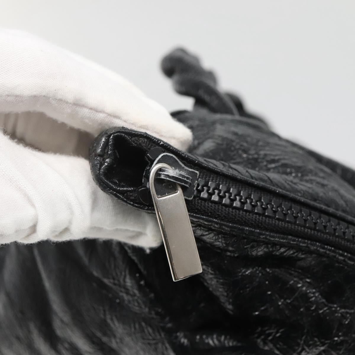 Salvatore Ferragamo Gancini Shoulder Bag Leather, BLACK, LEATHER, Shoulder bag