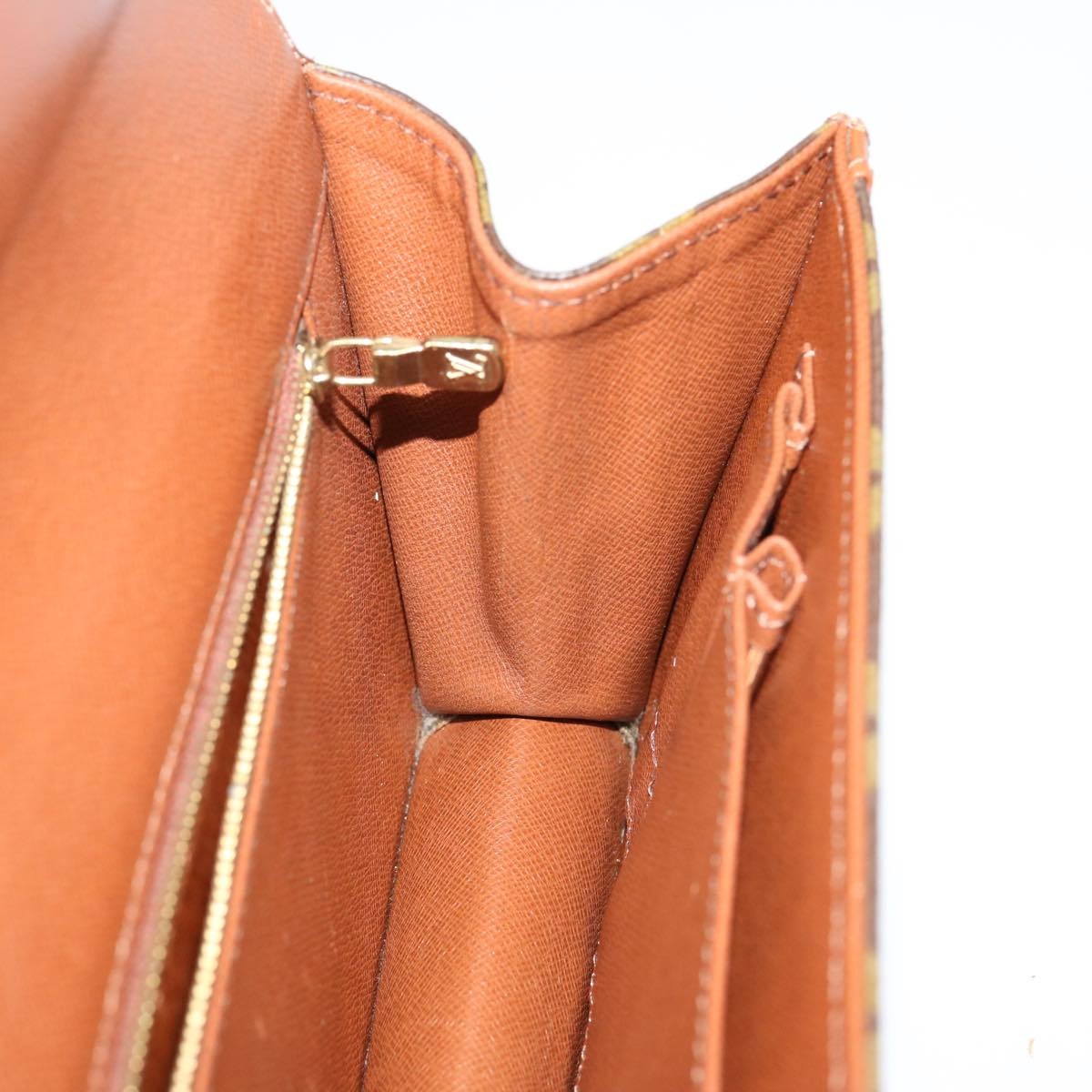 Louis Vuitton Dame Pochette Monogram Canvas, BROWN, CANVAS, Clutche & pouche