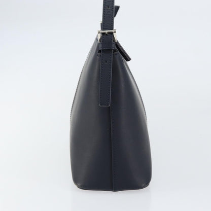 Burberry Vintage Shoulder Bag Leather, NAVY, LEATHER, Shoulder bag