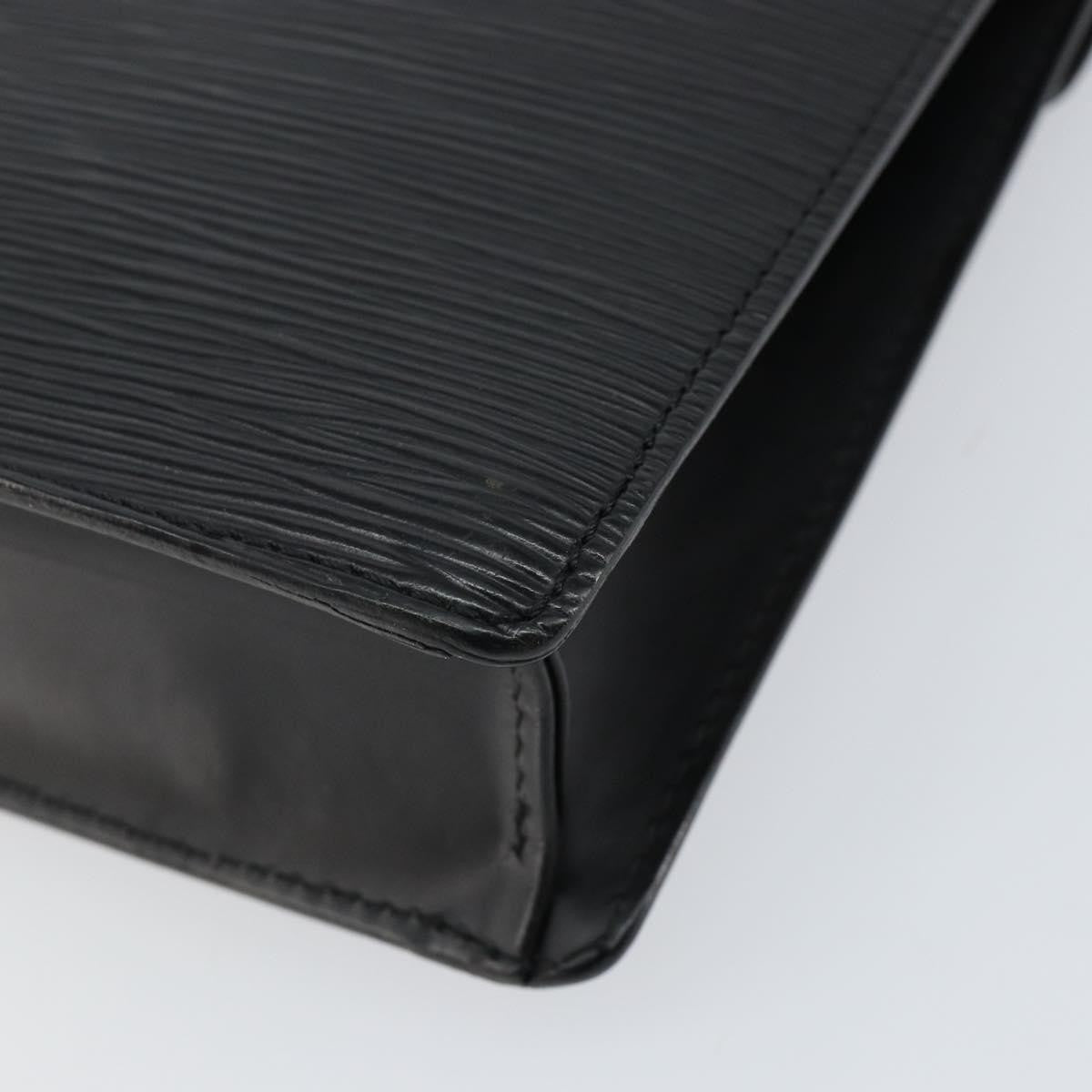 Louis Vuitton Dragonne Pochette Epi Leather, BLACK, LEATHER, Clutche & pouche