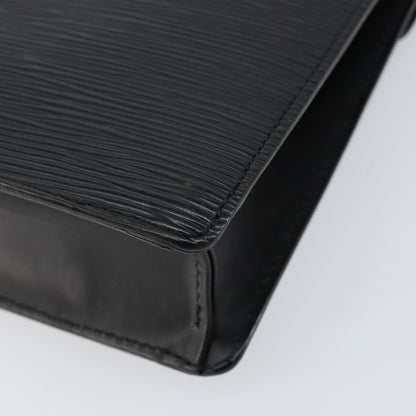 Louis Vuitton Dragonne Pochette Epi Leather, BLACK, LEATHER, Clutche & pouche