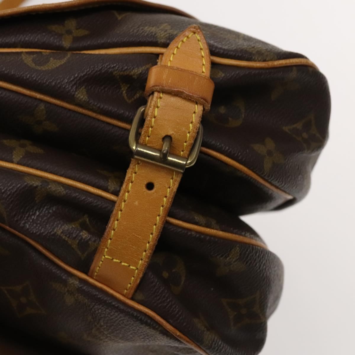 Louis Vuitton Saumur Handbag Monogram Canvas, BROWN, CANVAS, Shoulder bag