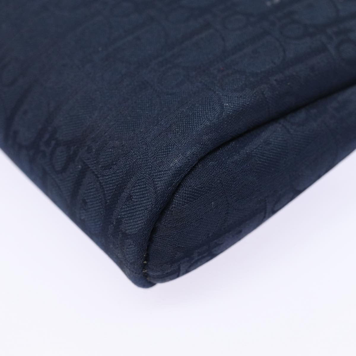 Christian Dior Vintage Trotter Pouch Diorissimo Canvas, NAVY, CANVAS, Clutche & pouche