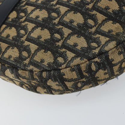 Christian Dior Vintage Trotter Shoulder Bag Canvas, NAVY, CANVAS, Shoulder bag