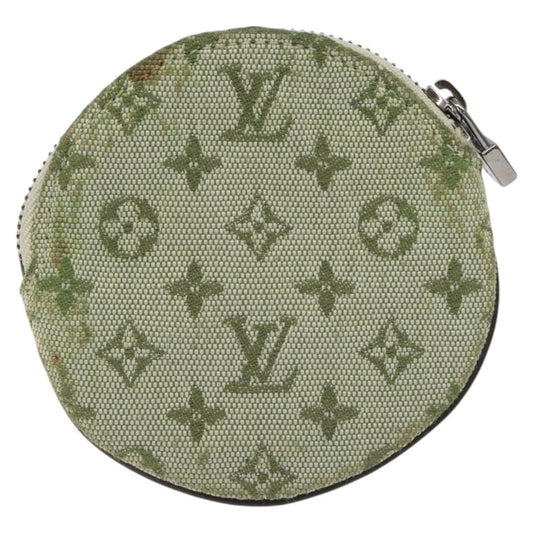 Louis Vuitton Round Coin Purse Mini Lin, KHAKI, CANVAS, Wallets