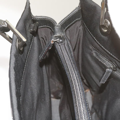 Gucci Bamboo Shopper Tote Canvas, BLACK, CANVAS, Tote bag