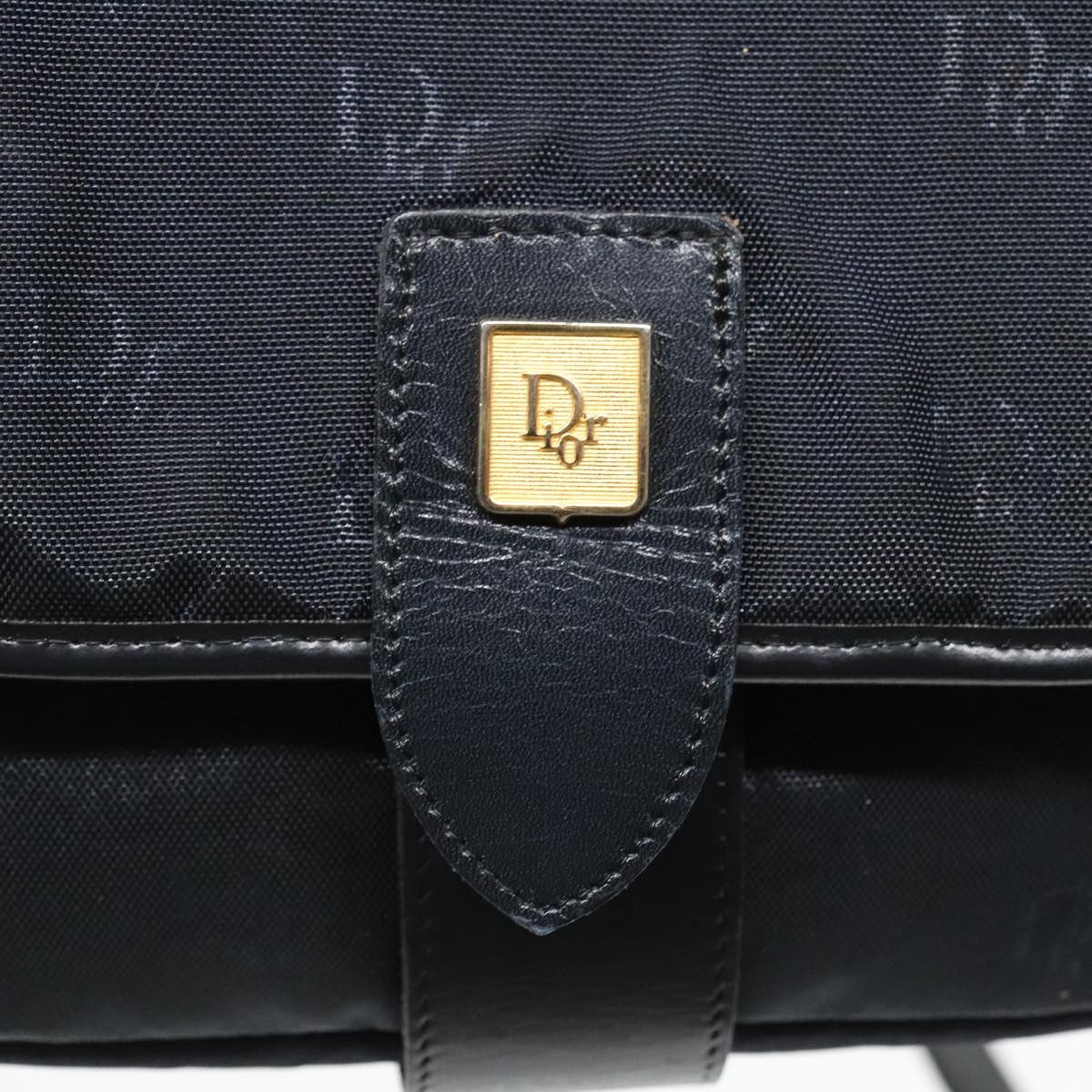 Christian Dior Vintage Shoulder Bag Canvas, NAVY, CANVAS, Shoulder bag