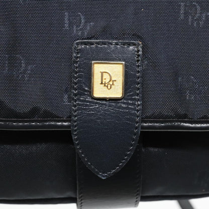 Christian Dior Vintage Shoulder Bag Canvas, NAVY, CANVAS, Shoulder bag