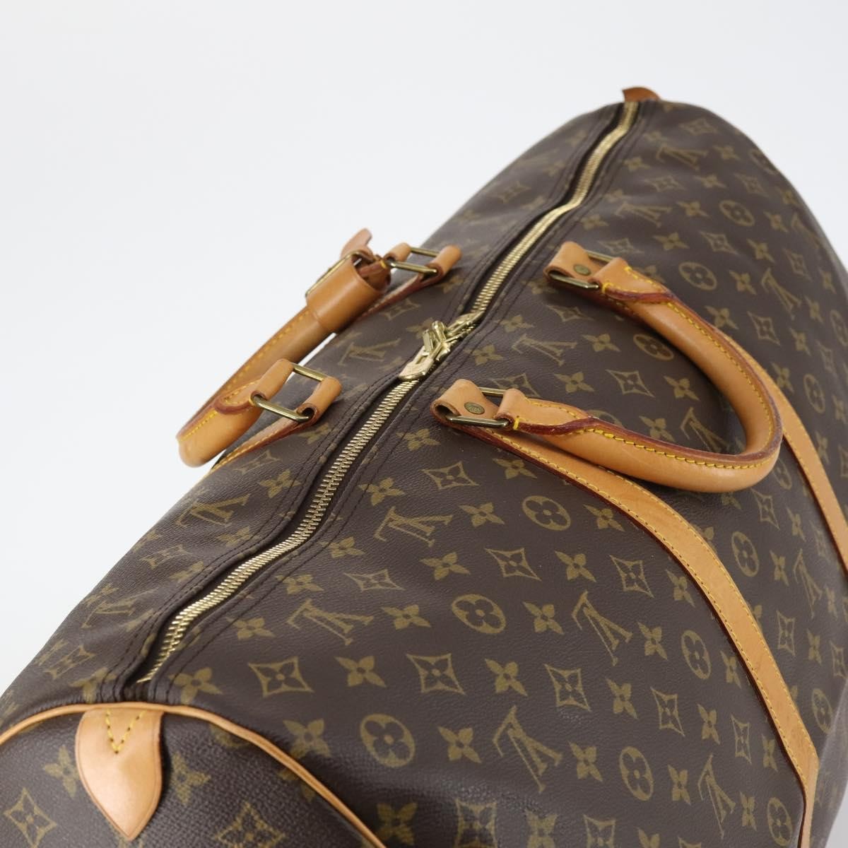 Louis Vuitton Keepall Bag Monogram Canvas, BROWN, CANVAS, Travel bag