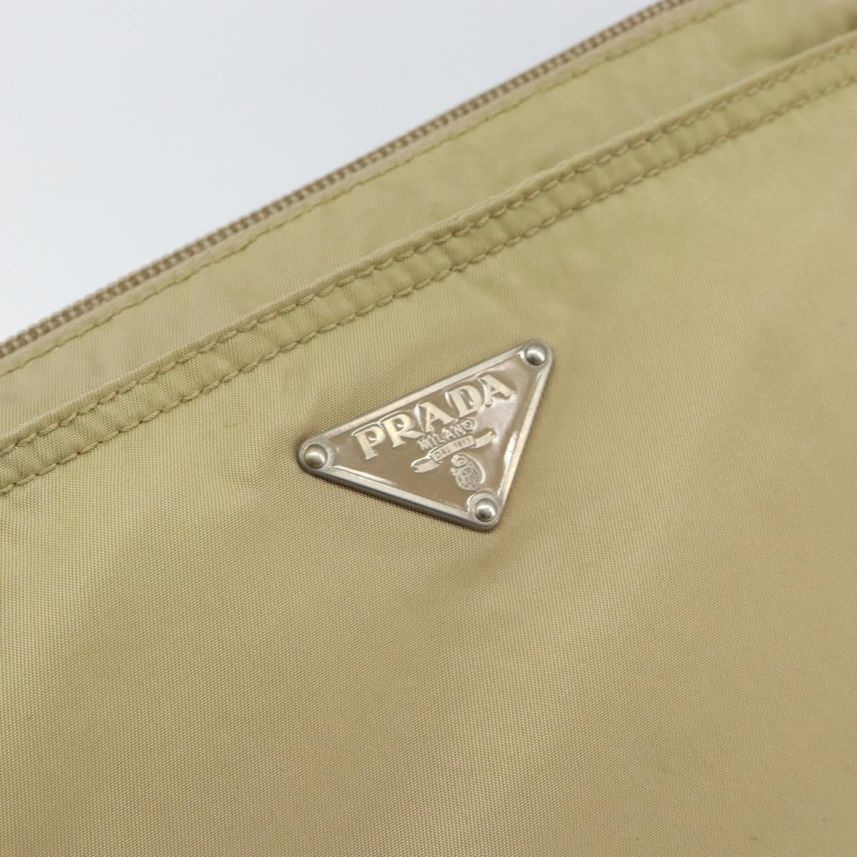 Prada Flat Messenger Bag Tessuto, BEIGE, NYLON, Shoulder bag