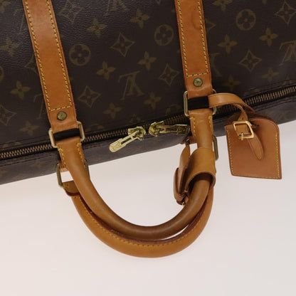 Louis Vuitton Keepall Bag Monogram Canvas, BROWN, CANVAS, Travel bag