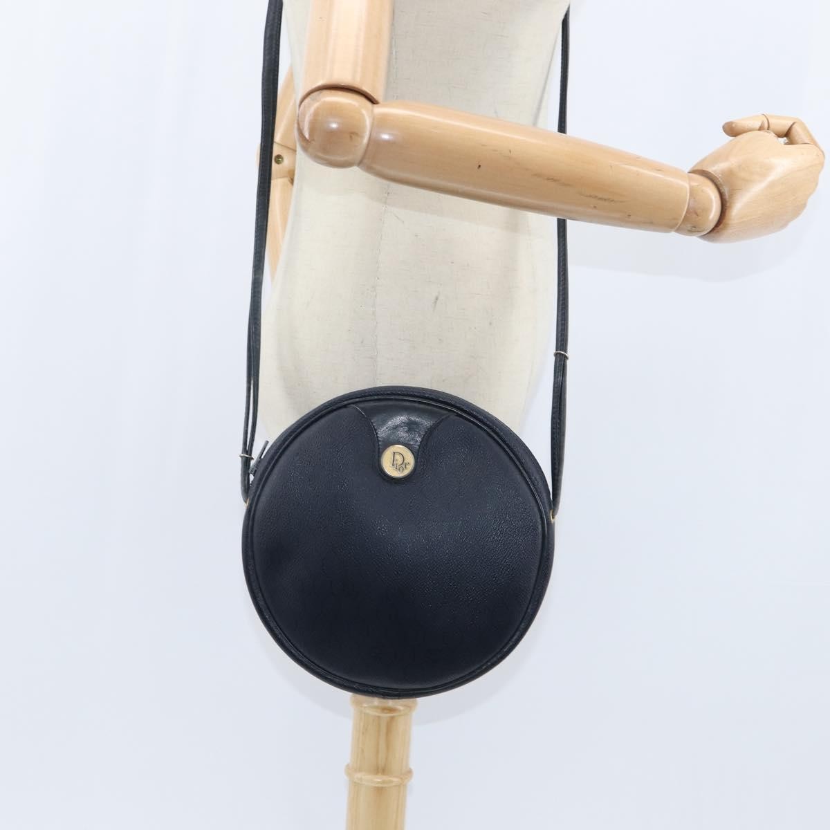 Christian Dior Vintage Honeycomb Shoulder Bag Canvas and Leather, NAVY, PVC, Shoulder bag