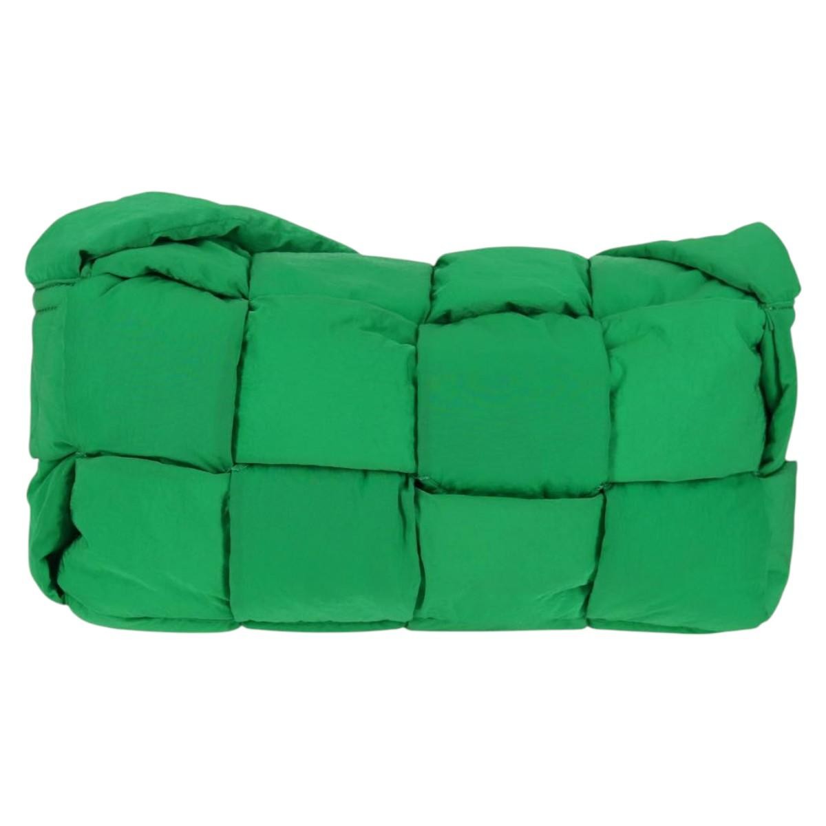 Bottega Veneta Padded Tech Cassette Crossbody Bag Intrecciato Nylon, GREEN, NYLON, Crossbody bag