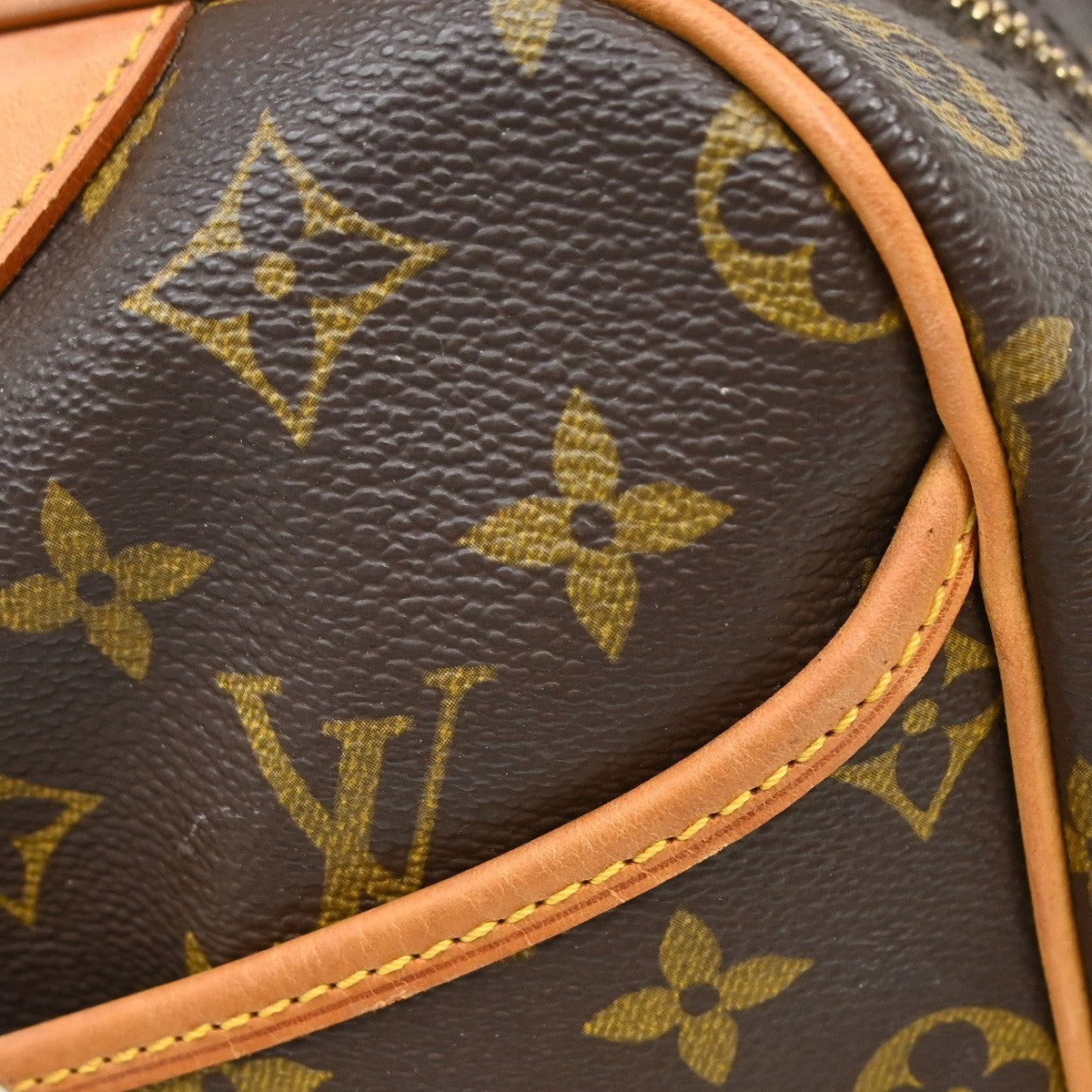 Louis Vuitton Deauville Handbag Monogram Canvas, Brown, Canvas, Handbag
