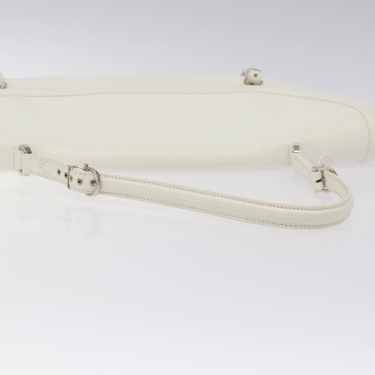 Salvatore Ferragamo Shoulder Bag Leather, WHITE, LEATHER, Shoulder bag