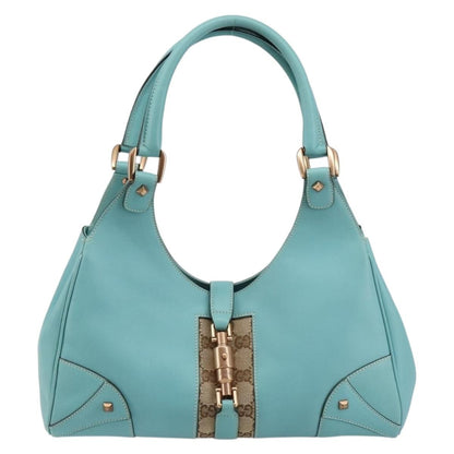 Gucci Joy Bardot Hobo Leather, BLUE, LEATHER, Shoulder bag