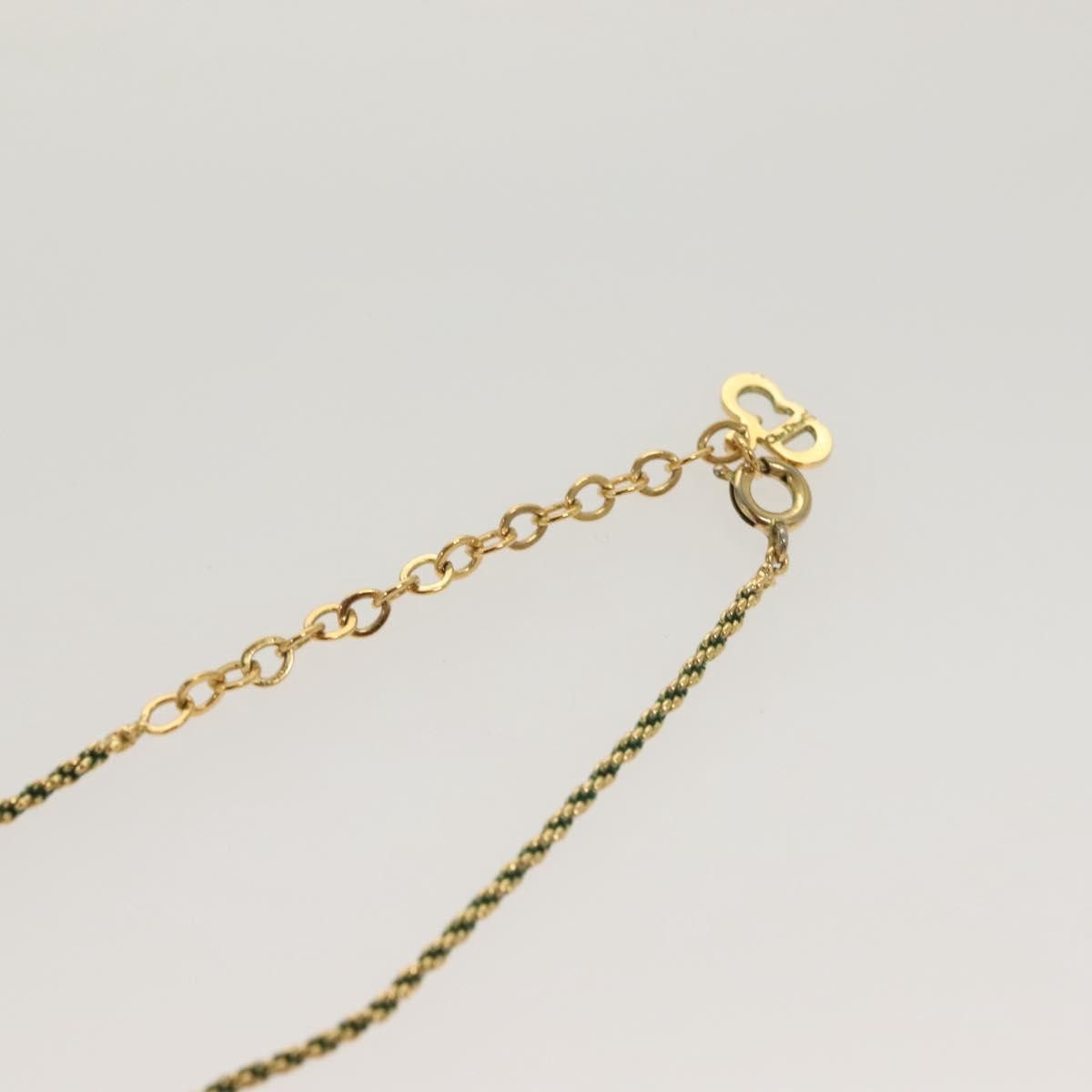 Christian Dior CD Pendant Necklace Metal, GOLD, METAL, Necklace
