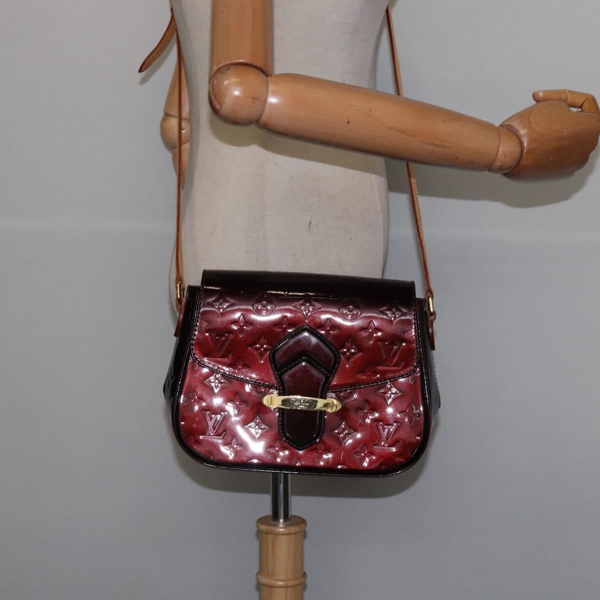 Louis Vuitton Bellflower Handbag Monogram Vernis, BURGUNDY, PATENT_LEATHER, Shoulder bag