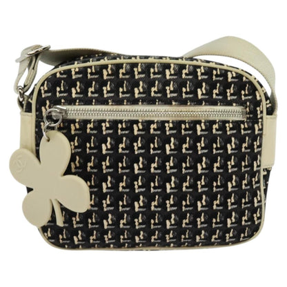 Chanel Vintage Clover Camera Bag Printed Canvas, BLACK, CANVAS, Shoulder bag