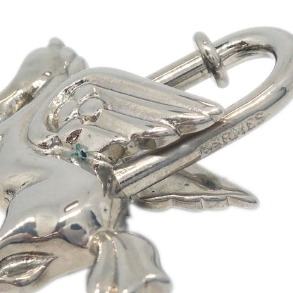 Hermes Pegasus Cadena Lock Charm Metal, SILVER, SILVER_PLATED, Charms and Keychains