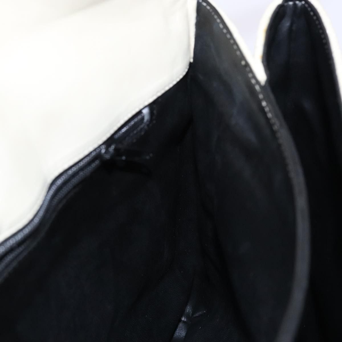 Bally Vintage Flap Handbag Quilted Leather, ECRU, LEATHER, Handbag