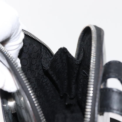 Celine Vintage Macadam Backpack Canvas and Leather, SILVER, PVC, Backpack