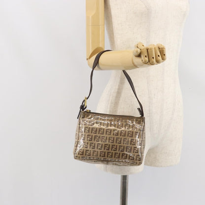 Fendi Vintage Shoulder Bag Zucca Canvas, BEIGE, PVC, Shoulder bag