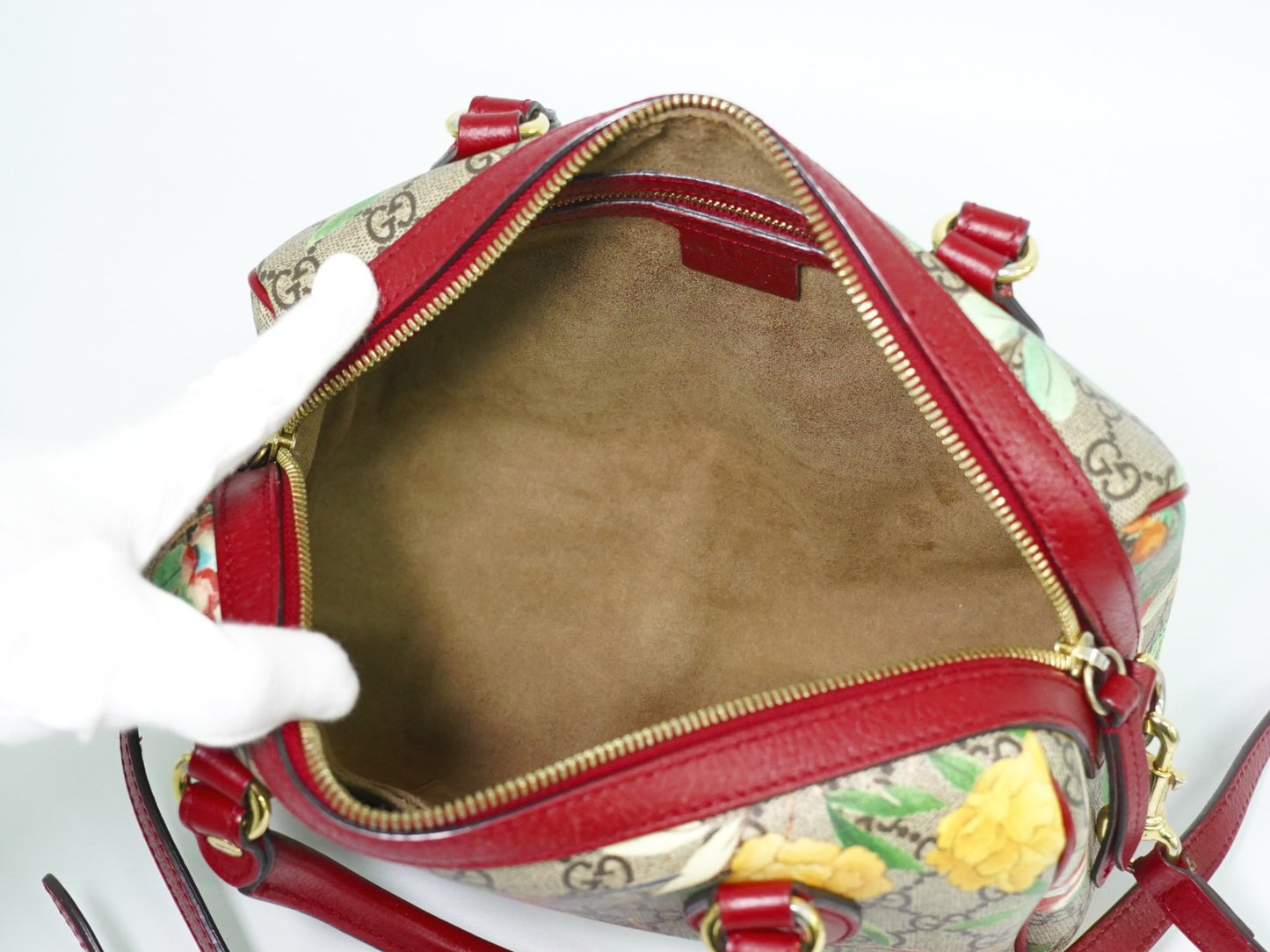 Gucci Convertible Boston Bag Tian Print GG Coated Canvas, MULTICOLOUR, CANVAS, Travel bag