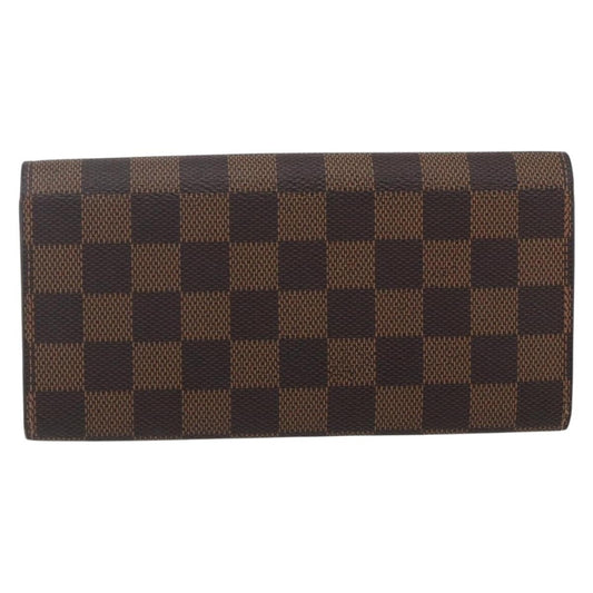 Louis Vuitton Emilie Wallet Damier, BROWN, CANVAS, Wallets
