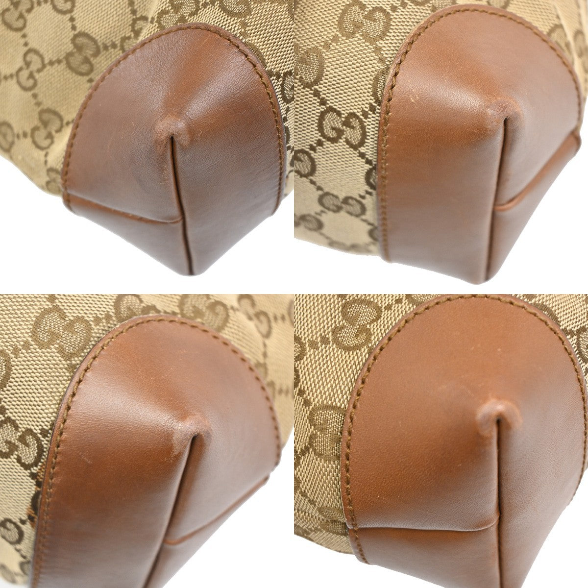Gucci Web Loop Shoulder Bag GG Canvas, BROWN, CANVAS, Shoulder bag