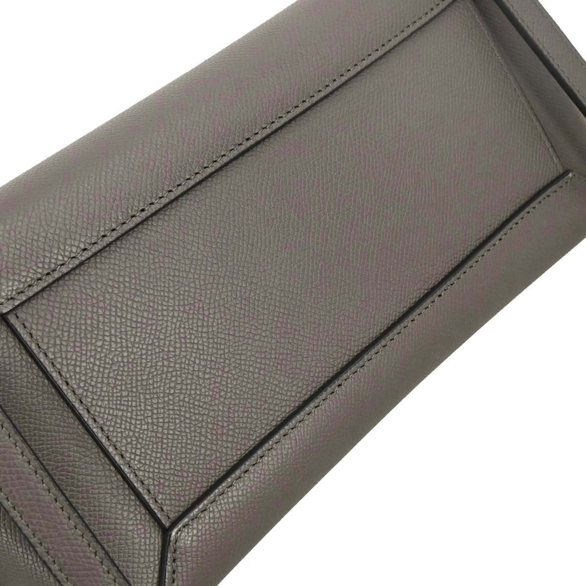 Celine Belt Bag Textured Leather, GRAY, LEATHER, Handbag